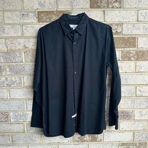 Business casual men’s Black button down shirt size large